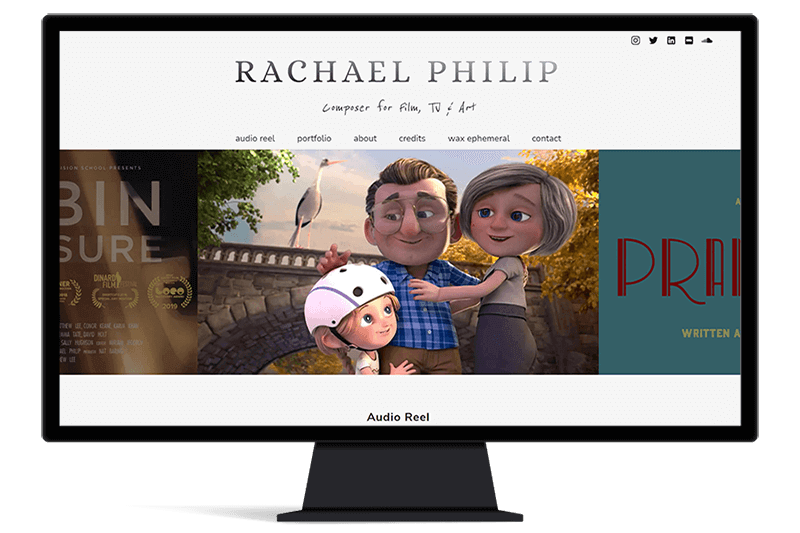 Rachael Philip Composer Website, by Pixel8 Web Design Stretford